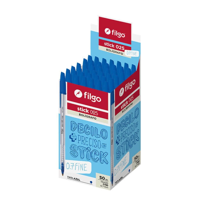 BOLIGRAFO FILGO STICK 025 0.7mm x 50u AZUL