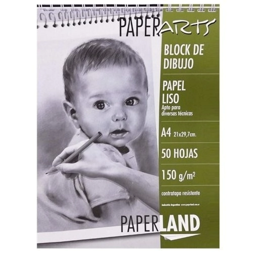 BLOCK PAPERLAND PAPERARTS A4 PAPEL LISO x 150grs x 50hjs