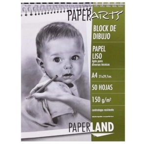 BLOCK PAPERLAND PAPERARTS A4 PAPEL LISO x 150grs x 50hjs