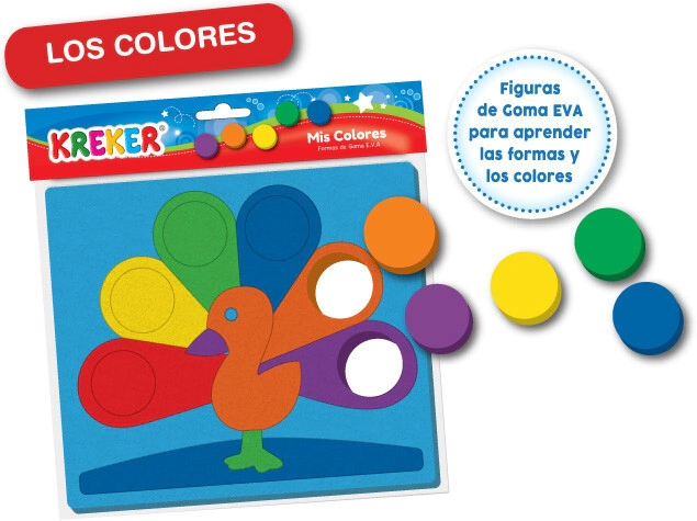 KREKER GOMA EVA PUZZLE LOS COLORES PAVO