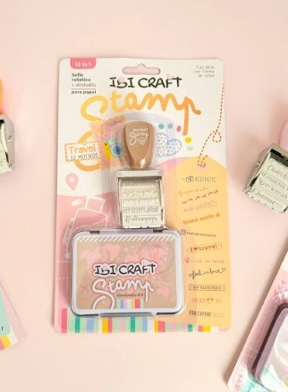 IBI CRAFT STAMP SET TRAVEL (SELLO + ALMOHADILLA)