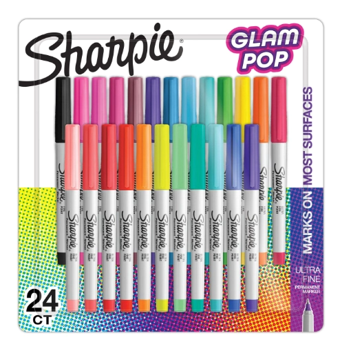 MARCADOR SHARPIE ULTRA FINO SET GLAM POP x 24u