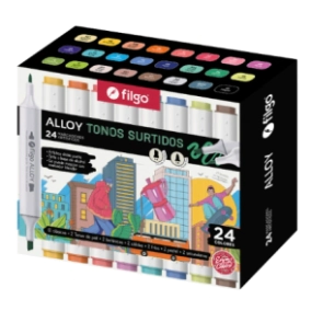 MARCADOR FILGO ALLOY ARTISTICO D/P x 24u