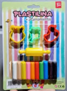 PLASTILINA UTIL UNO x 10u + 4 HERRAMIENTAS