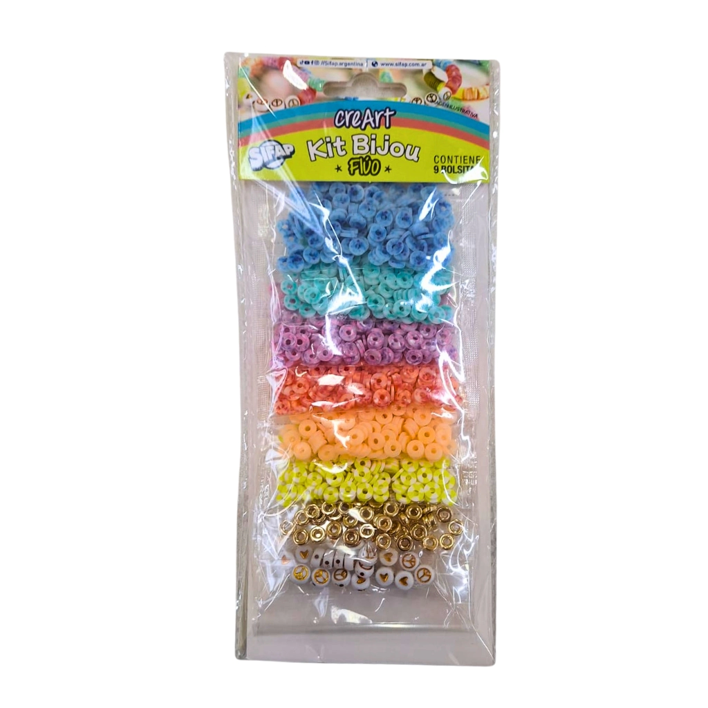 CREART BIJOU SIFAP FLUO x 9 BOLSITAS