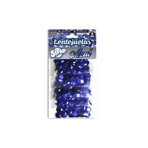 LENTEJUELAS SIFAP AZULES x 5 BOL. de 3grs