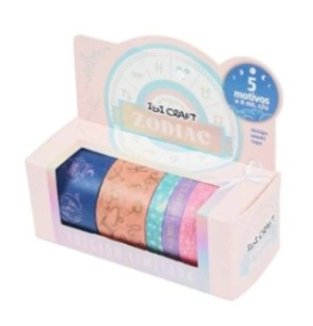 IBI CRAFT WASHI TAPE BOX x 5u DE 4mts COLECCION ASTROLOG