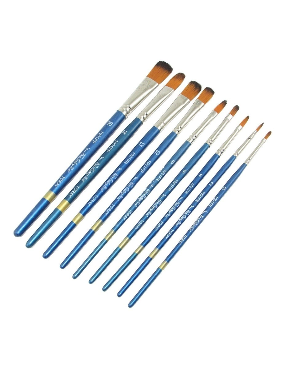 PINCEL VAN ORLEY SET LENGUA/GATO SINTET. x 6u