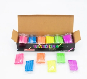 PLASTILINA UTIL UNO FLUO x 24u