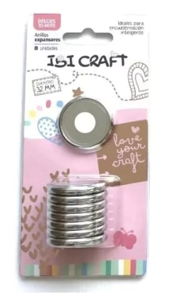 IBI CRAFT DISCOS DE EXPANSION 32mm x 8pcs PLATA