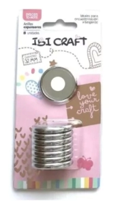 IBI CRAFT DISCOS DE EXPANSION 32mm x 8pcs PLATA