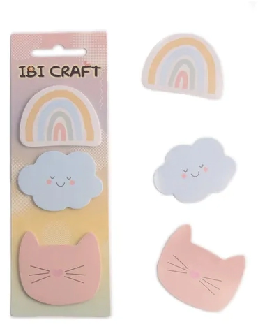IBI CRAFT STICKY NOTES 20hjs RAINBOWN