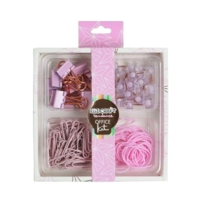 IBI CRAFT SET TENDANCE CLIP/CHINCHE/BINDER/GOMA ROSA