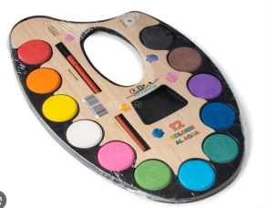 ACUARELA CBX PALETA x 12 COLORES + PINCEL