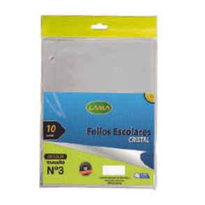 FOLIOS LAMA N&ordm;3 POLIPROPILENO CLASSIC x 10u
