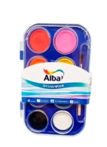ACUARELA ALBA x 8 COLORES