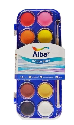 ACUARELA ALBA x 12 COLORES