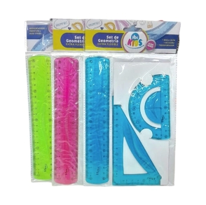 SET GEOMETRICO IBI KIDS FLEXIBLE 20cm x 3pcs