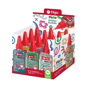 ADHESIVO FILGO GLITTER x 25ml x 12u CAJA SURTIDO