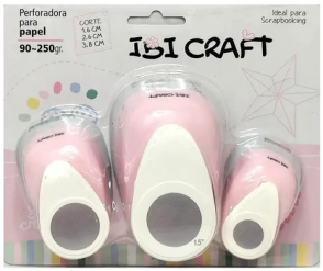 IBI CRAFT PERFORADORA SET CIRCULOS x 3 (16mm 25mm 38mm)