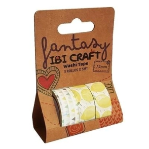 IBI CRAFT WASHI TAPE DISPLEY x 3u DE 5mts 
