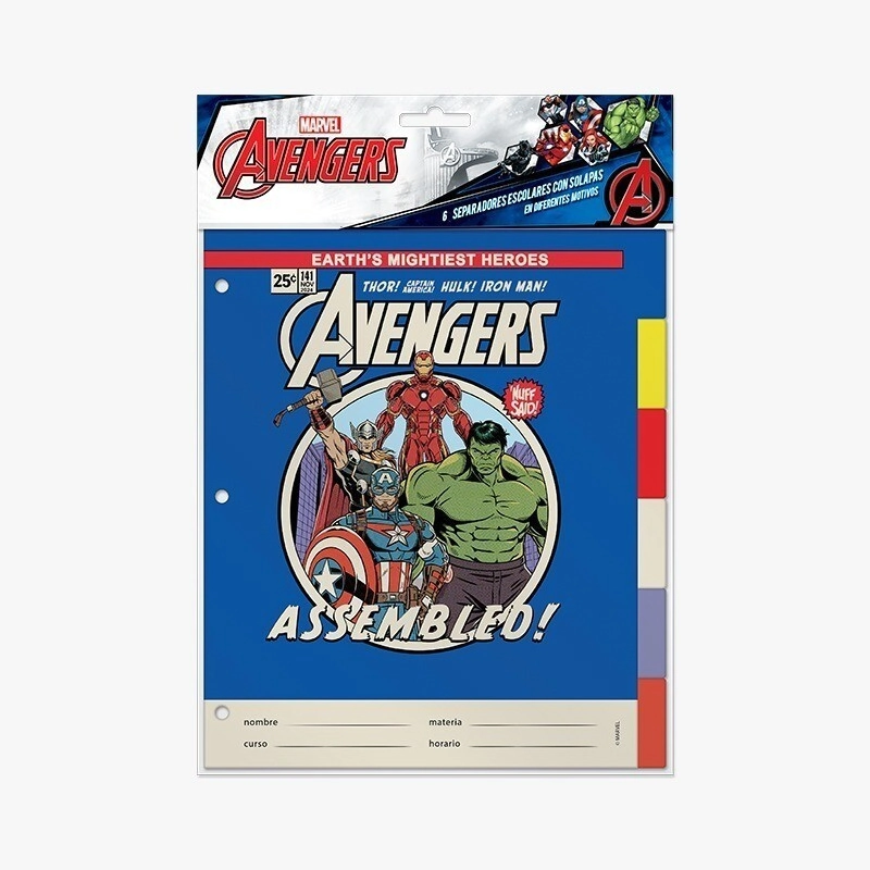 SEPARADOR MULTISCOPE N�3 x 6hjs Y SOLAPA AVENGERS