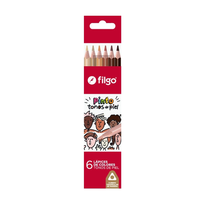 LAPICES COLOR FILGO TONOS DE PIEL x 6u