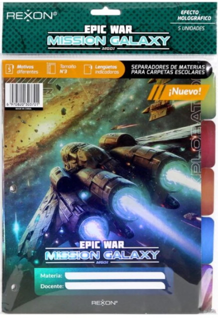 SEPARADOR REXON N�3 EPIC WAR C/S x 5u