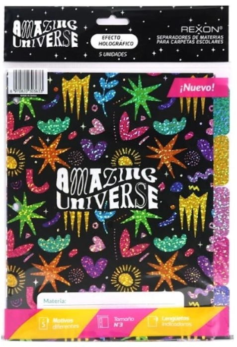 SEPARADOR REXON N�3 AMAZING UNIVERSE C/S x 5u