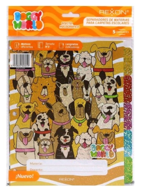 SEPARADOR REXON N�3 DOGGY WORLD C/S x 5u