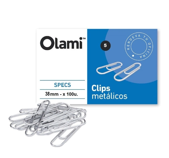 CLIPS OLAMI N�5 38mm x 100u