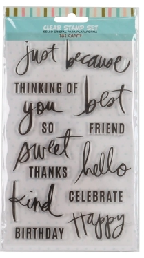 IBI CRAFT SELLO SILICONADO CRISTAL 4x7" WORDS