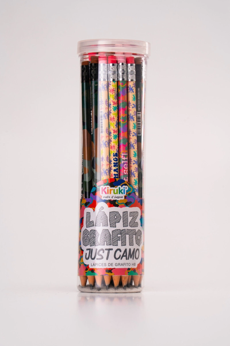LAPIZ GRAFITO KIRUKI HB CAMO x 36u C/GOMA