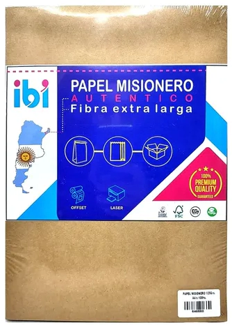 PAPEL MISIONERO IBI 300grs A4 x 100hjs