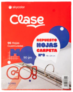 REPUESTO SKYCOLOR CLASE N&ordm;3 x 96hjs CD 90grs