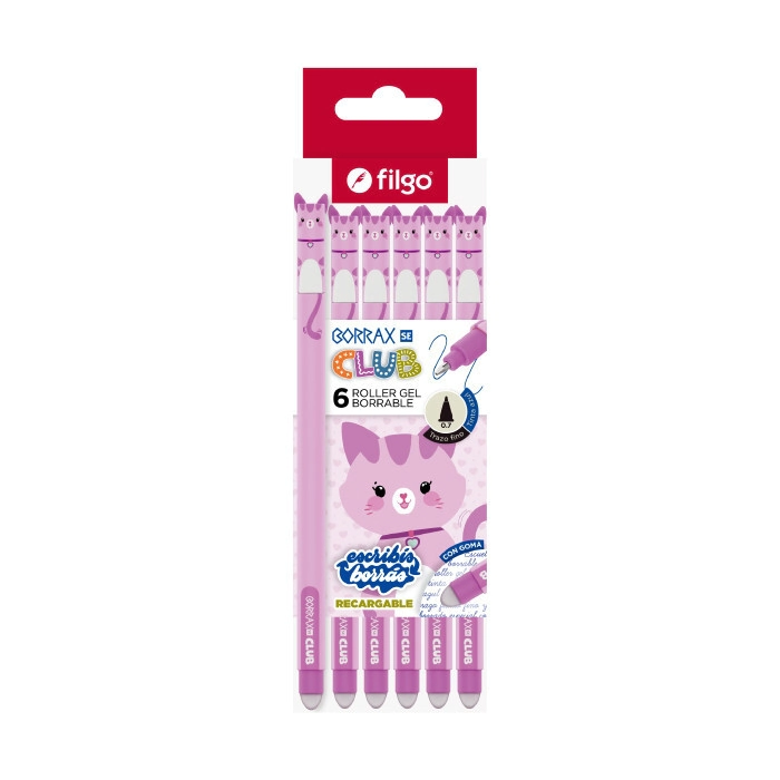 BOLIGRAFO FILGO BORRAX SE CLUB GATITO x 6u