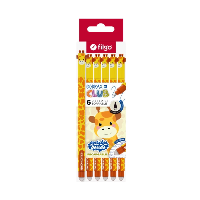 BOLIGRAFO FILGO BORRAX SE CLUB JIRAFA x 6u