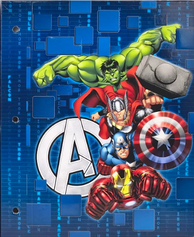 CARPETA PPR N�3 TAPA AVENGERS CLASICO