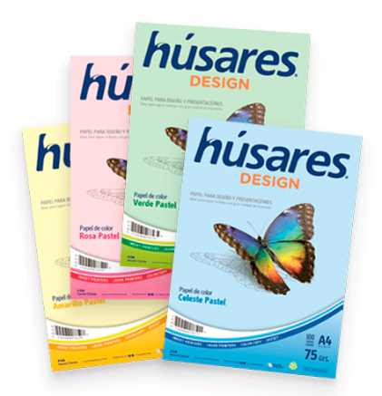 PAPEL HUSARES A4 75grs x 100hjs CELESTE PASTEL