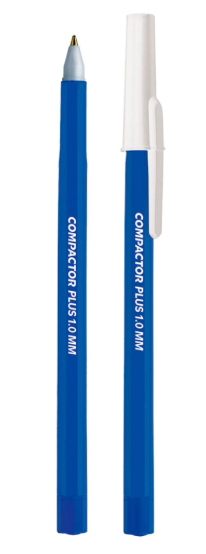 BOLIGRAFO COMPACTOR PLUS 1.0 x 25u AZUL