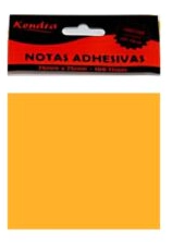MEMO KENDRA FLUO NARANJA 75x75mm x 100hjs