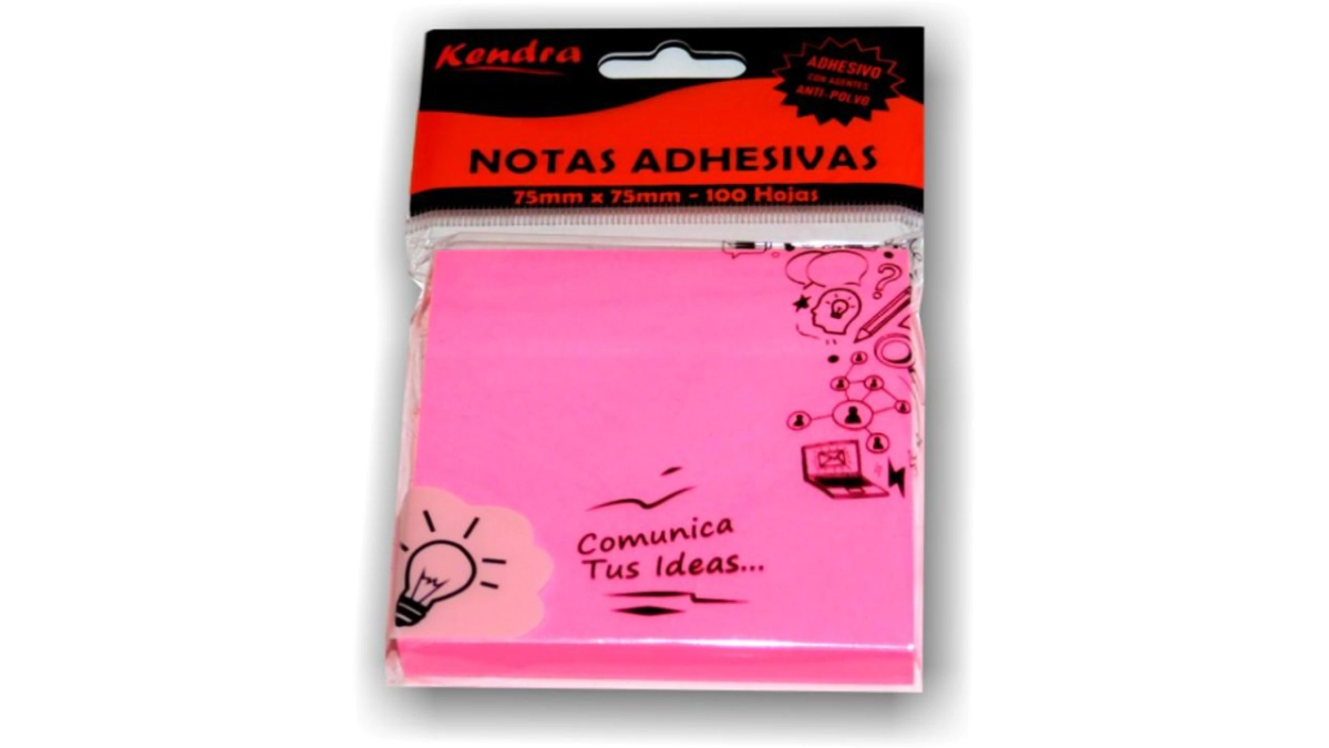 MEMO KENDRA FLUO ROSA 75x75mm x 100hjs