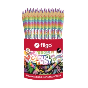 LAPICES COLOR FILGO JUMBO DUO TWIST x 36u BICOLOR