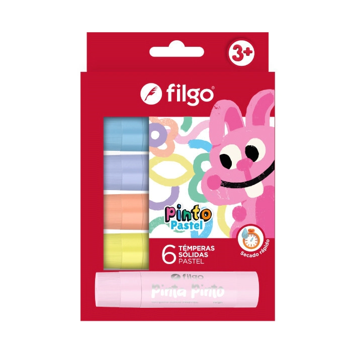 TEMPERA FILGO SOLIDA PINTO x 6u PASTEL