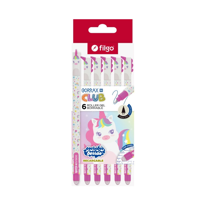BOLIGRAFO FILGO BORRAX SE CLUB UNICORNIO x 6u