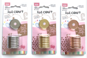 IBI CRAFT DISCOS DE EXPANSION 32mm x 8pcs GOLD ROSE