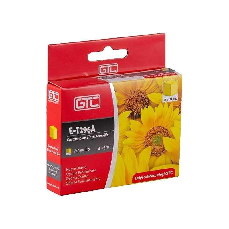 CARTUCHO GTC EPSON E-T296A AMARILLO x 13ml