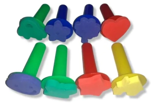 ASB SELLO GOMA EVA SET x 8u MANGO PLASTICO