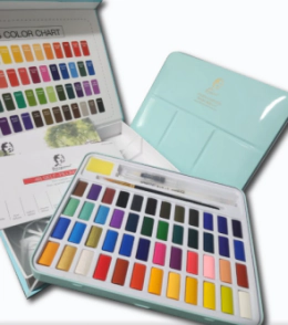 ACUARELA GIORGIONE SET PROFESIONAL x 36 COLORES EN LATA + PINCELES