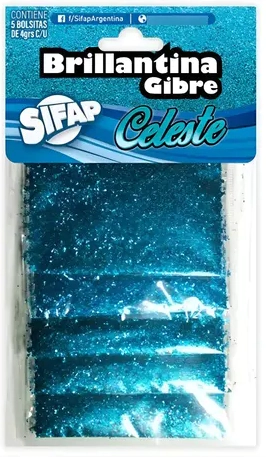 BRILLANTINA SIFAP GIBRE CELESTE x 5u Bol. 4grs
